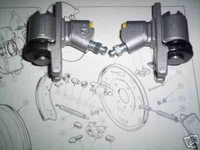 REAR BRAKE WHEEL CYLINDERS x2 (Ford 100e) (Anglia, Prefect & Popular) (** From 1958- 62 **) 